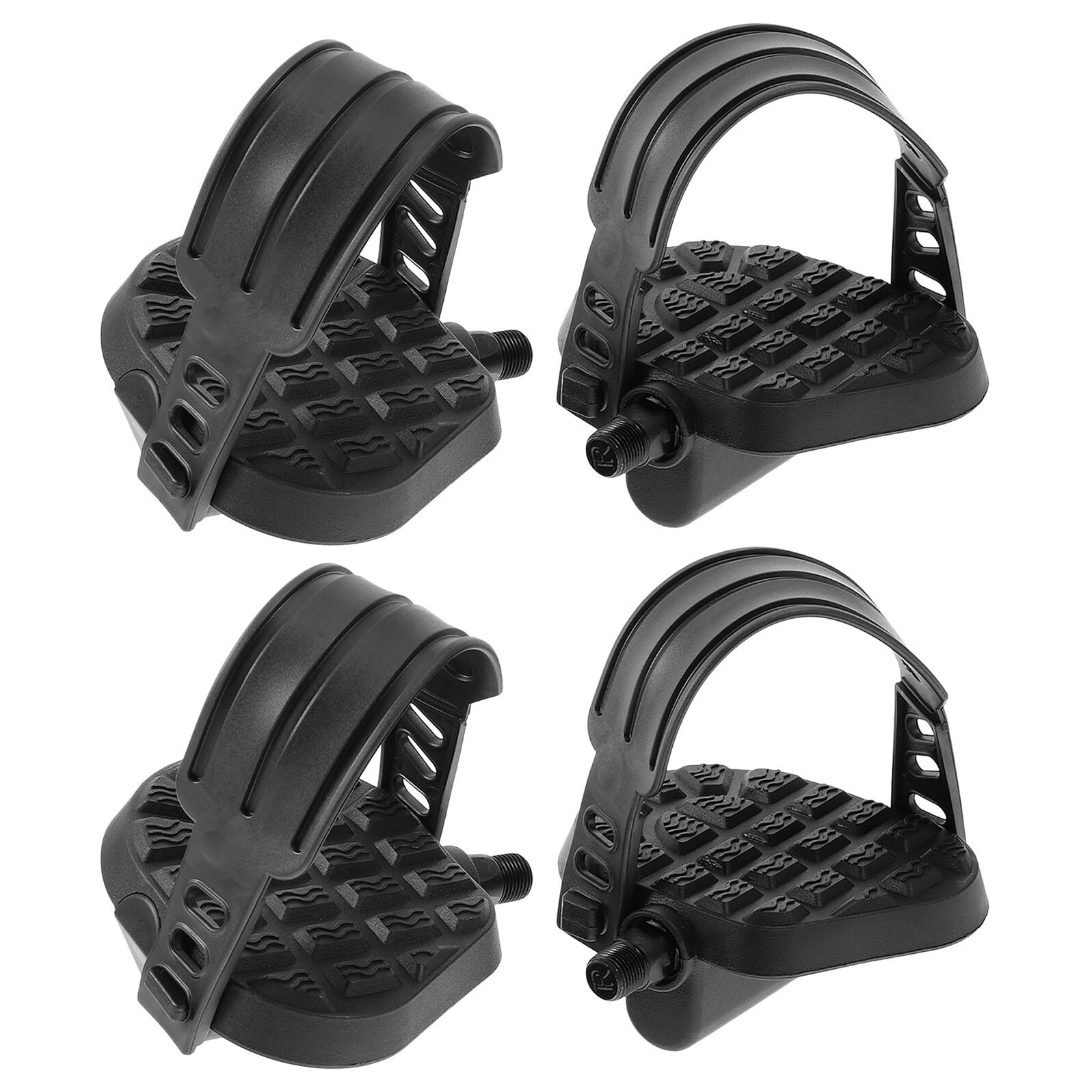 Pedales para Bicicleta Estática Antideslizantes 9/16 de Plataforma Ancha con Correas Ajustables Repuestos para Bicicleta de Interior Accesorios para Ciclismo y Ejercicio Casa 4