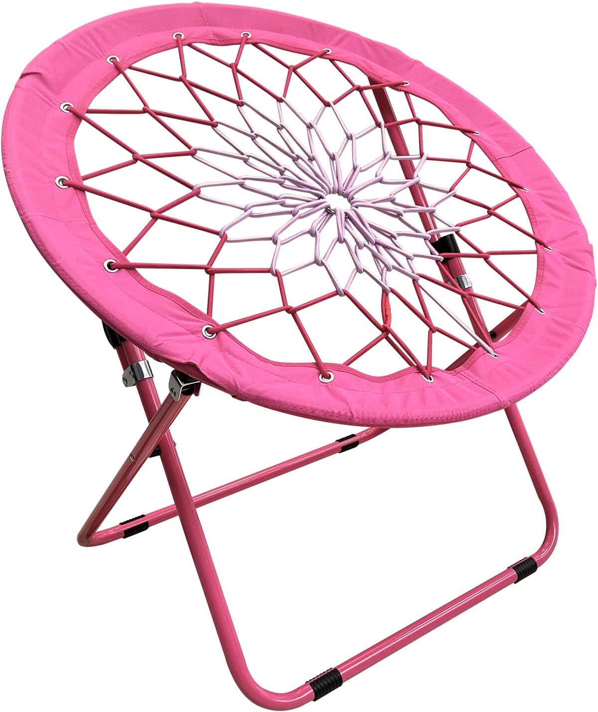 Bungee Chair Portable Foldable, Dish Chair Bunjo Game Chair for Outdoor and Indoor and Camping and BBQ (Pink)