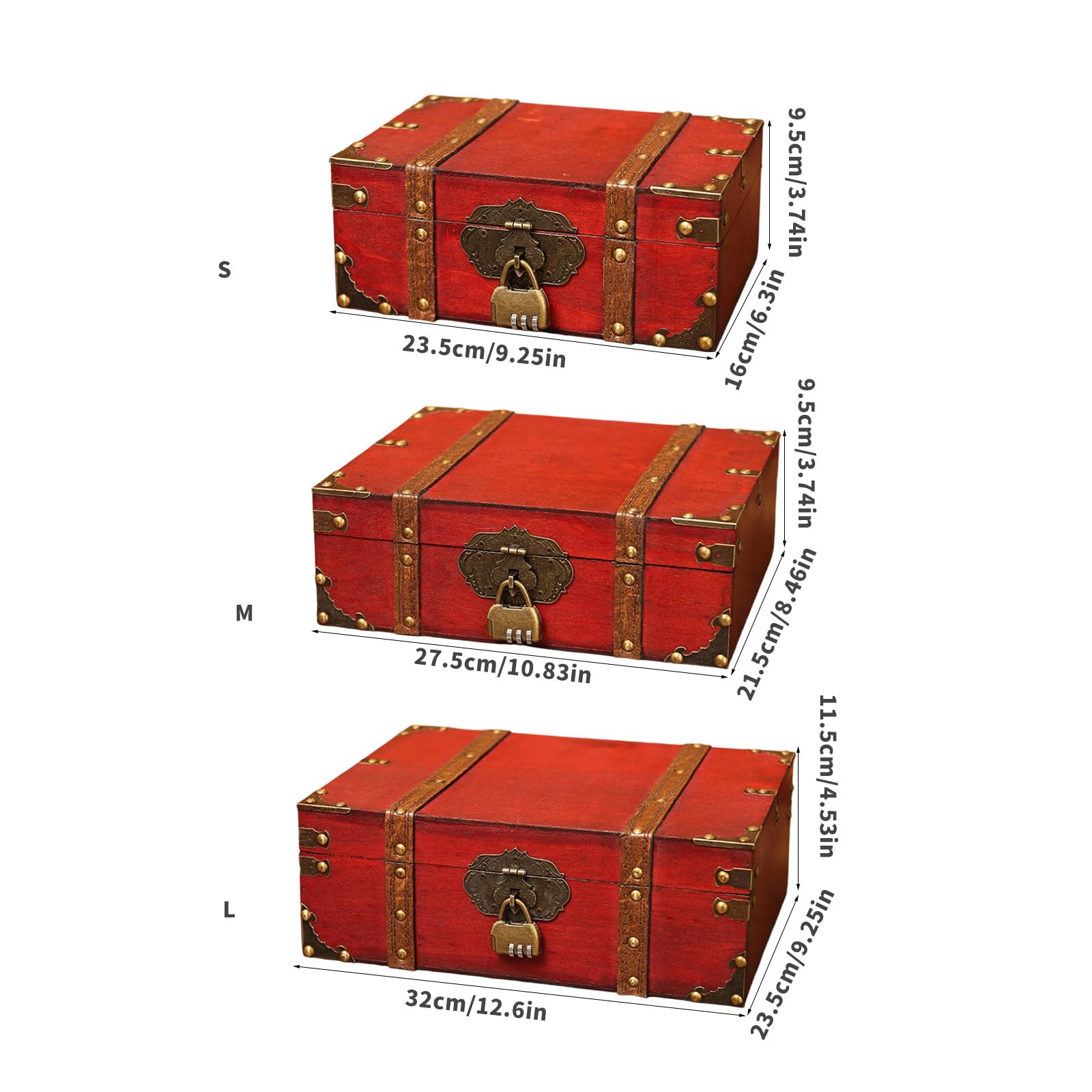 Scatola portaoggetti multifunzionale in legno per cassettiera Top Holding gioielli cosmetici accessori retrò antico regalo