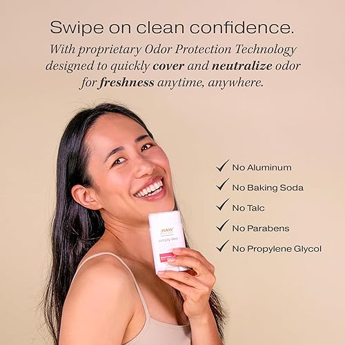 Miniatura 2 de Raw Sugar Simply Deo Bundle - Desodorante sin aluminio para hombres y mujeres, aroma a rosa de playa + aloe, formulado sin bicarbonato de sodio,