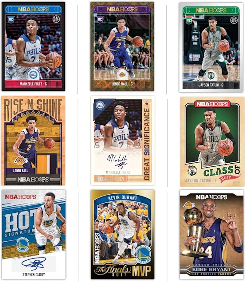 2017/18 Panini Hoops NBA Basketball BLASTER box (11 pk + ONE Memorabilia or Autograph card)
