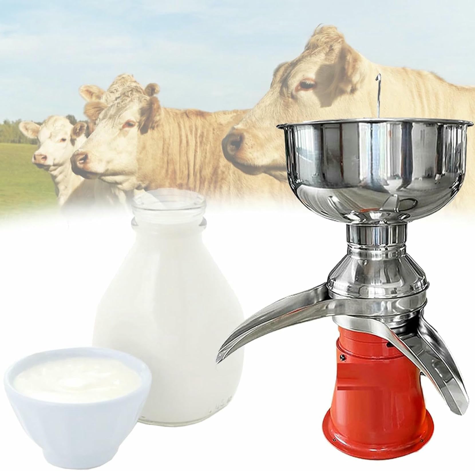 Séparateur de crème électrique 50 L/H automatique avec écumoire en acier inoxydable