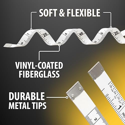 Miniatura 4 de Perfect Measuring Tape - Cinta métrica retráctil premium de sastre y cinta para manualidades - 80″ / 2m - Cinta métrica de bolsillo con pulgadas