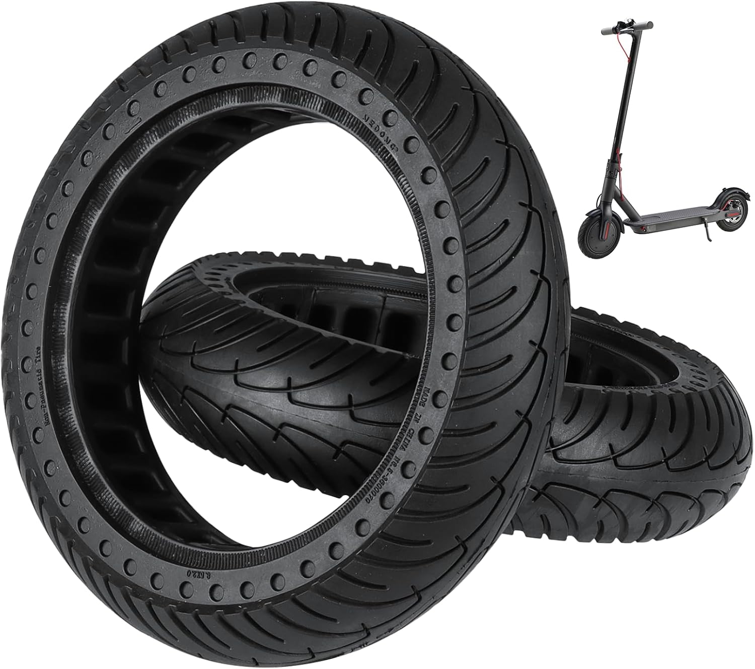 yeesport 8.5×2in Scooter Solid Rubber Tires,