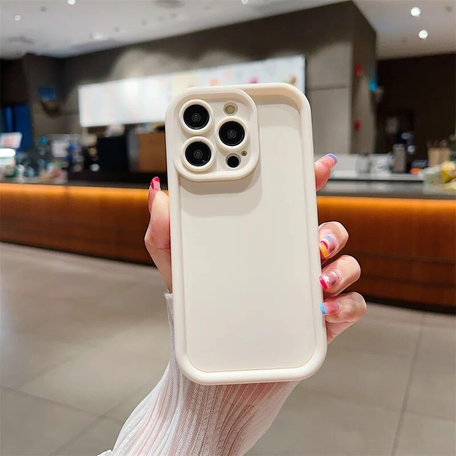 Coque silicone iPhone XS Max blanche avec protection camera - 8