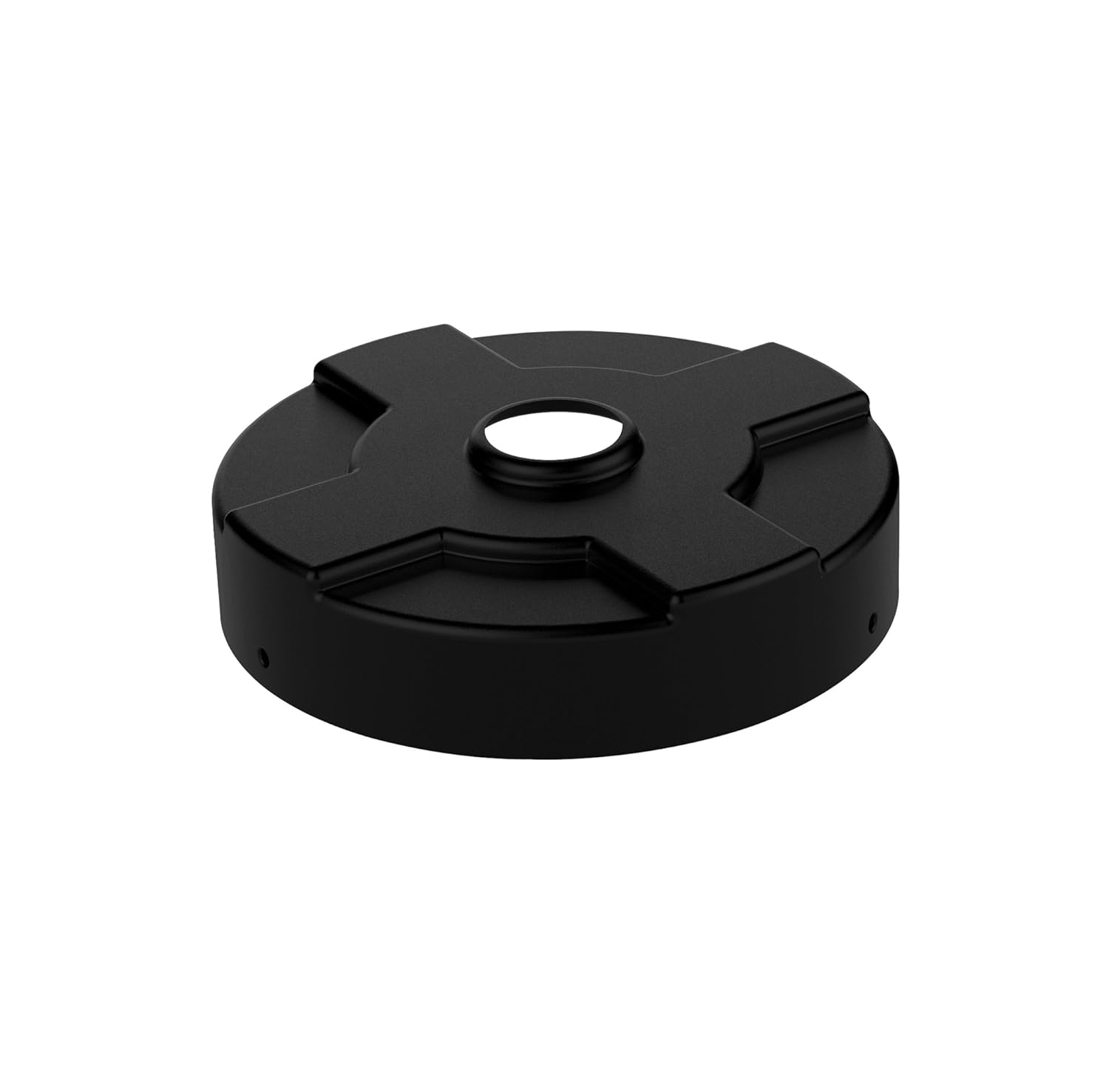 Vestil DC-P-55-CAN-BK Low-Density Polyethylene Drum Recycling Lid Closed 55 Gallon Black