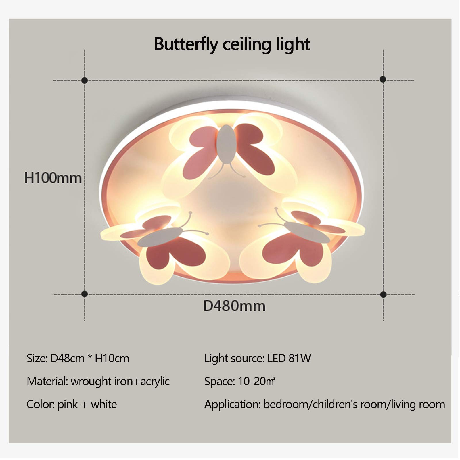 Led Lichterkette Deckenlampe Kinderzimmer Schmetterling Deckenleuchte Kinderlampe Modernes 81W Deckenlicht Schlafzimmer Wohnzimmer Arbeitszimmer Esszimmer Deko Wandleuchte Jungen Und Mädchen Geschenke