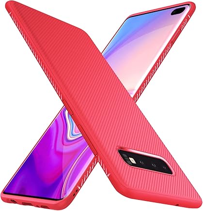 iBetter?para?Samsung Galaxy S10 Plus?Funda,?Fina?de?Silicona?Funda,?para?Samsung Galaxy S10 Plus?Smartphone.Rojo