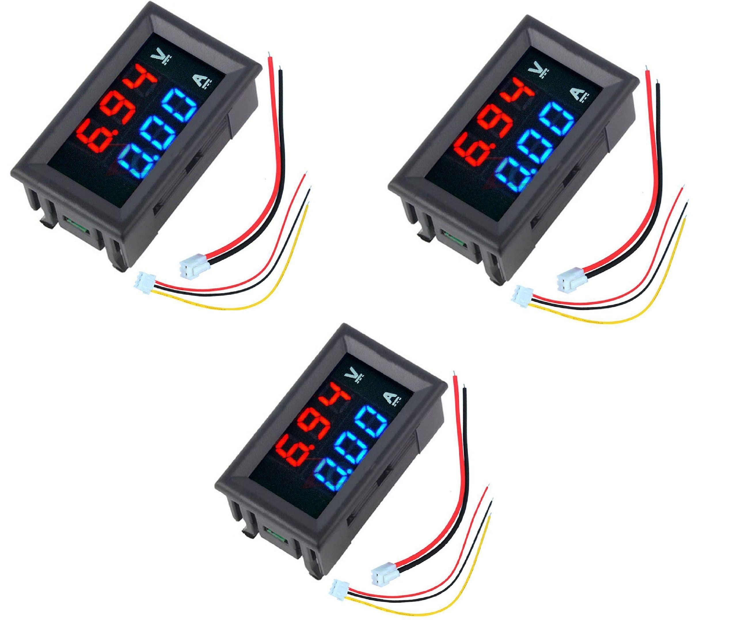 0.28 inch Digital Voltmeter Ammeter DC 100V 50A LED Amp Volt Meter (3 pcs) (B097TRSCG5) Amazon Price History, Amazon Price Tracker
