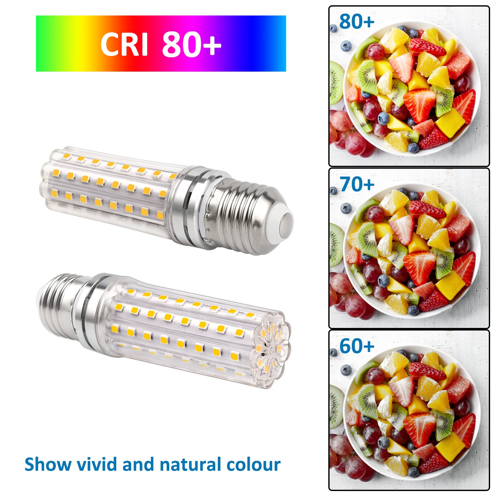 Lampadina Mais E27 LED 12W, 220-240V, Non Dimmerabile, 1200LM Bianco Neutro 4000K, Equivalente 100W Incandescenza, Lampadina LED E27 Mais per Lampadario, Lampada da Tavolo, Lampada da Parete, 6 Pezzi