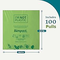 Vista 5 de Global Certified Compostable Biodegradable Tall Trash Bags, 3 Gallon x 100 Bags, Heavy Duty, Plant-Based Unscented, Thick and Strong, Kitchen Bin