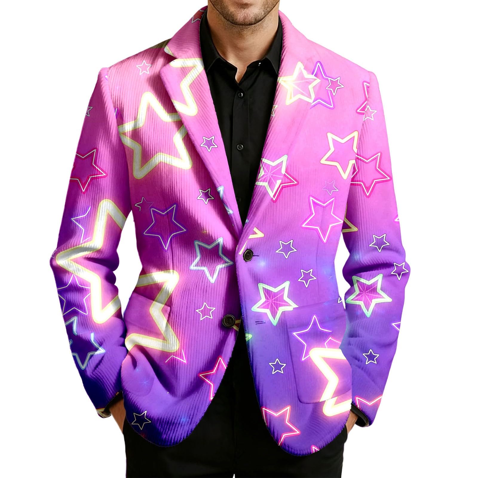 Elegante chaqueta de pana con estampado de esmoquin para hombre, estilo casual, para fiestas y bodas, discotecas, escenarios