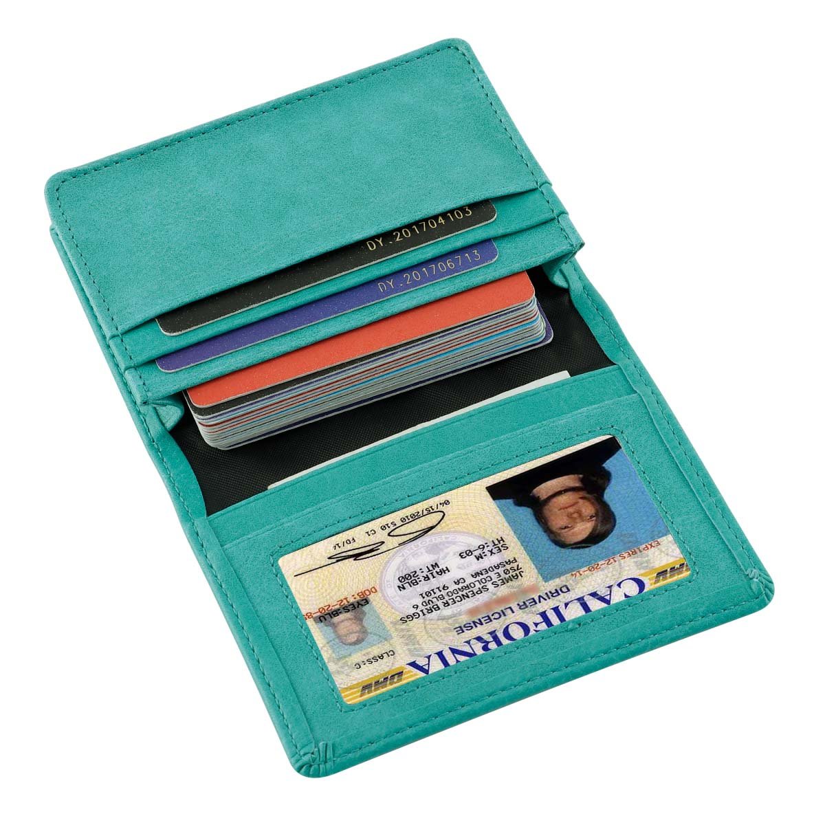 Small Wallet Credit Card Holder Large Capacity Bifold Card Wallet Organizer with ID Window for Men & Women