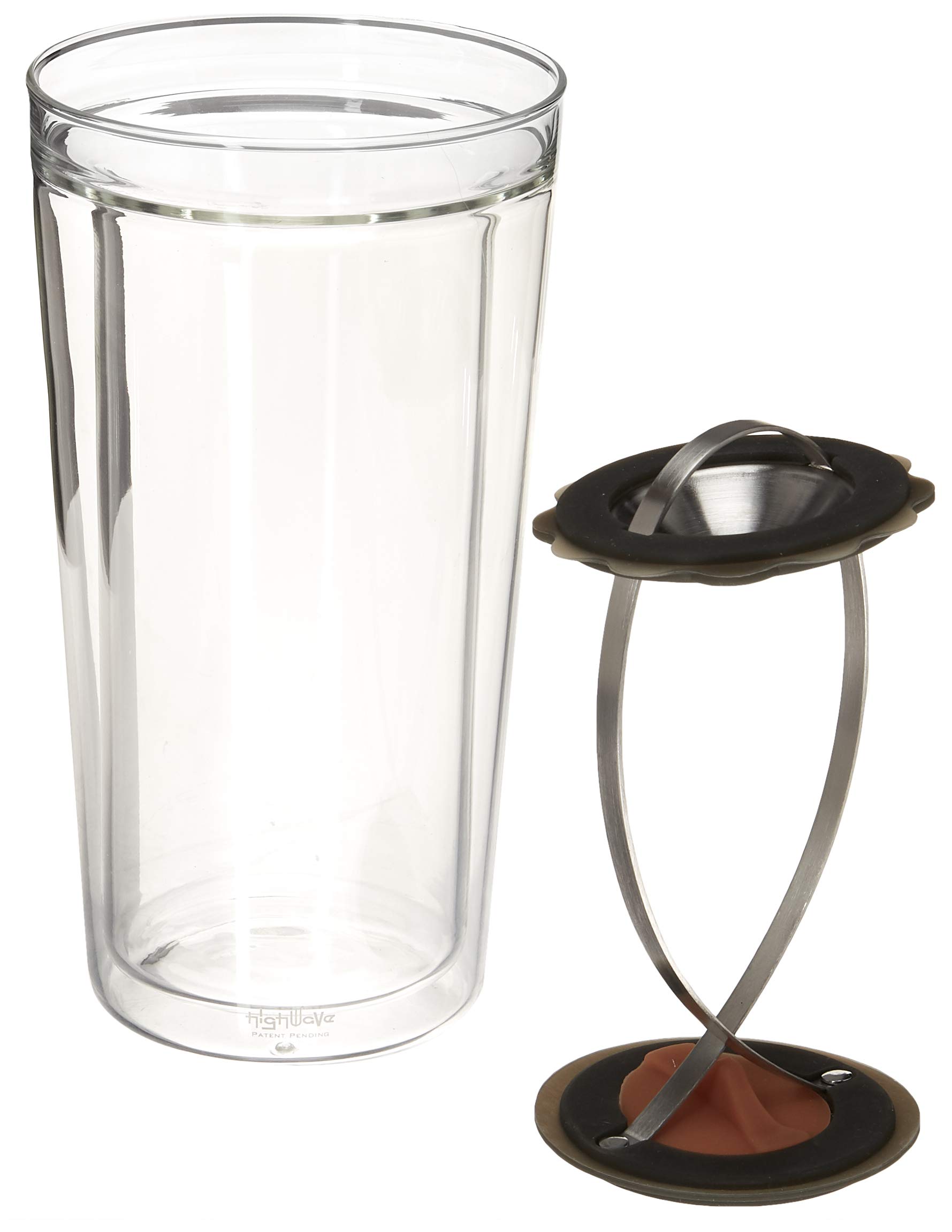 Highwave JOEfish Takeout Single Serve Coffee French Press or Tea Press, 14 ounces