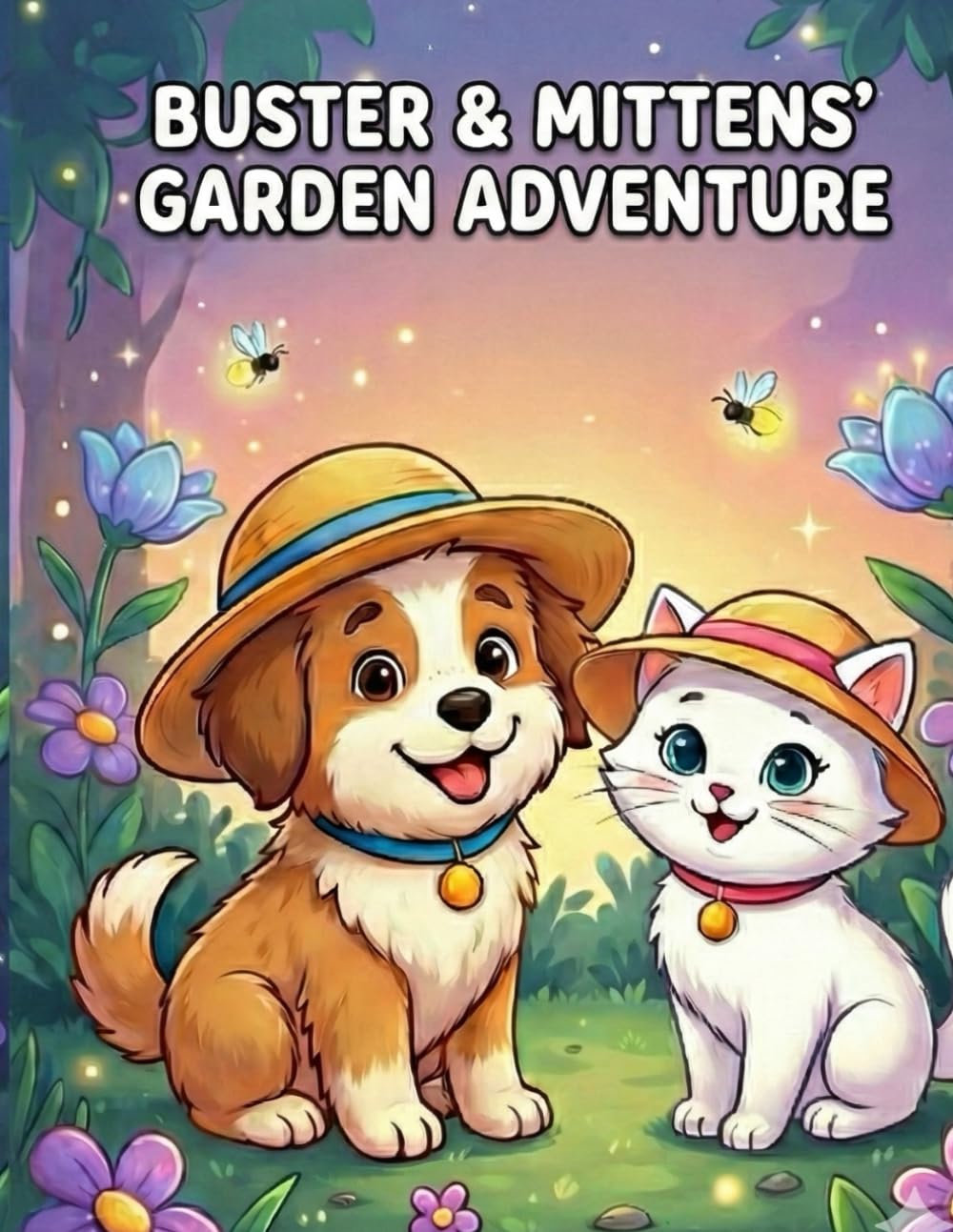 Buster & Mittens' Garden Adventure: A Cute Coloring Book for Kids Ages 3-6