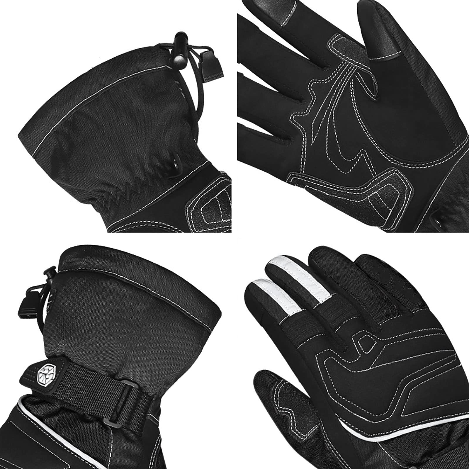 Gants de Moto à Écran Tactile Mitaines de Moto Knight Hommes Femmes Gantelets pour Scooter Motoneige Ski Cyclisme