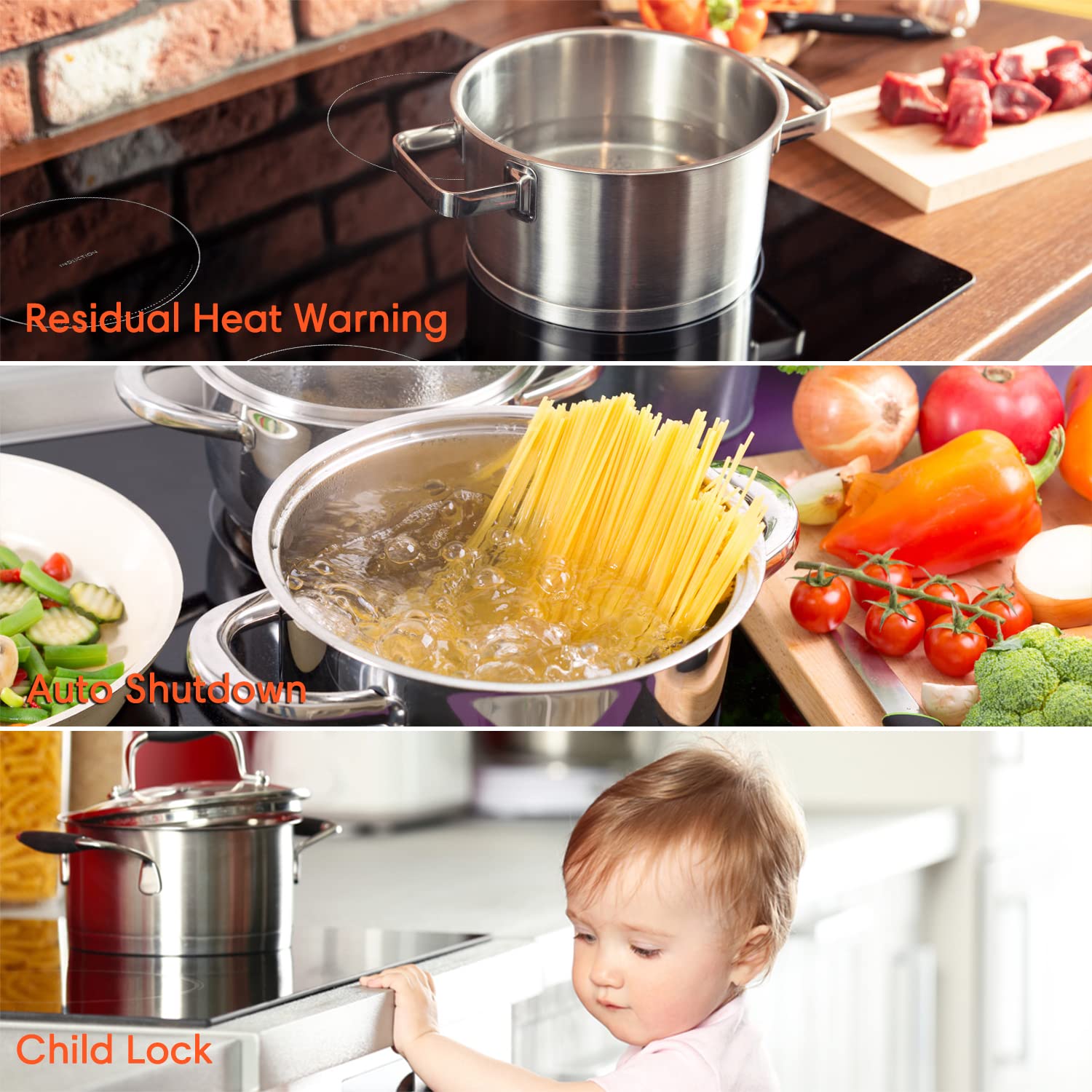 Buy 4 Ring Induction Hob, Sincreative 60cm Electric Hob with 4 Burner