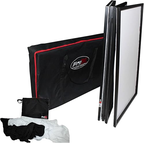ProX XF-4X3048B Negro Aluminio 4 Panel DJ Cabina LED Facade Bolsa