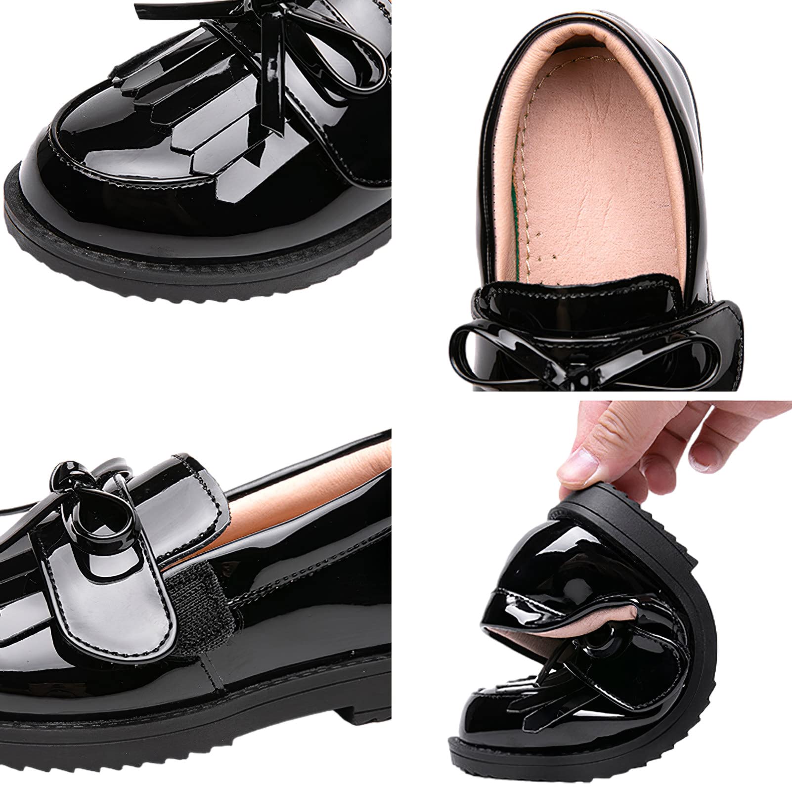 Zapato Oxford Niña Vestido Boda Microfibra Mocasines Uniforme Escuela