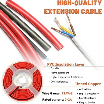 10 Pack LED Strip Connector RGB Lights Adapter Lighting Pin Connectors Clear Unwired Gapless Track Lighting Connector with 5M/16.4ft Cable(2 PIN 10 MM)