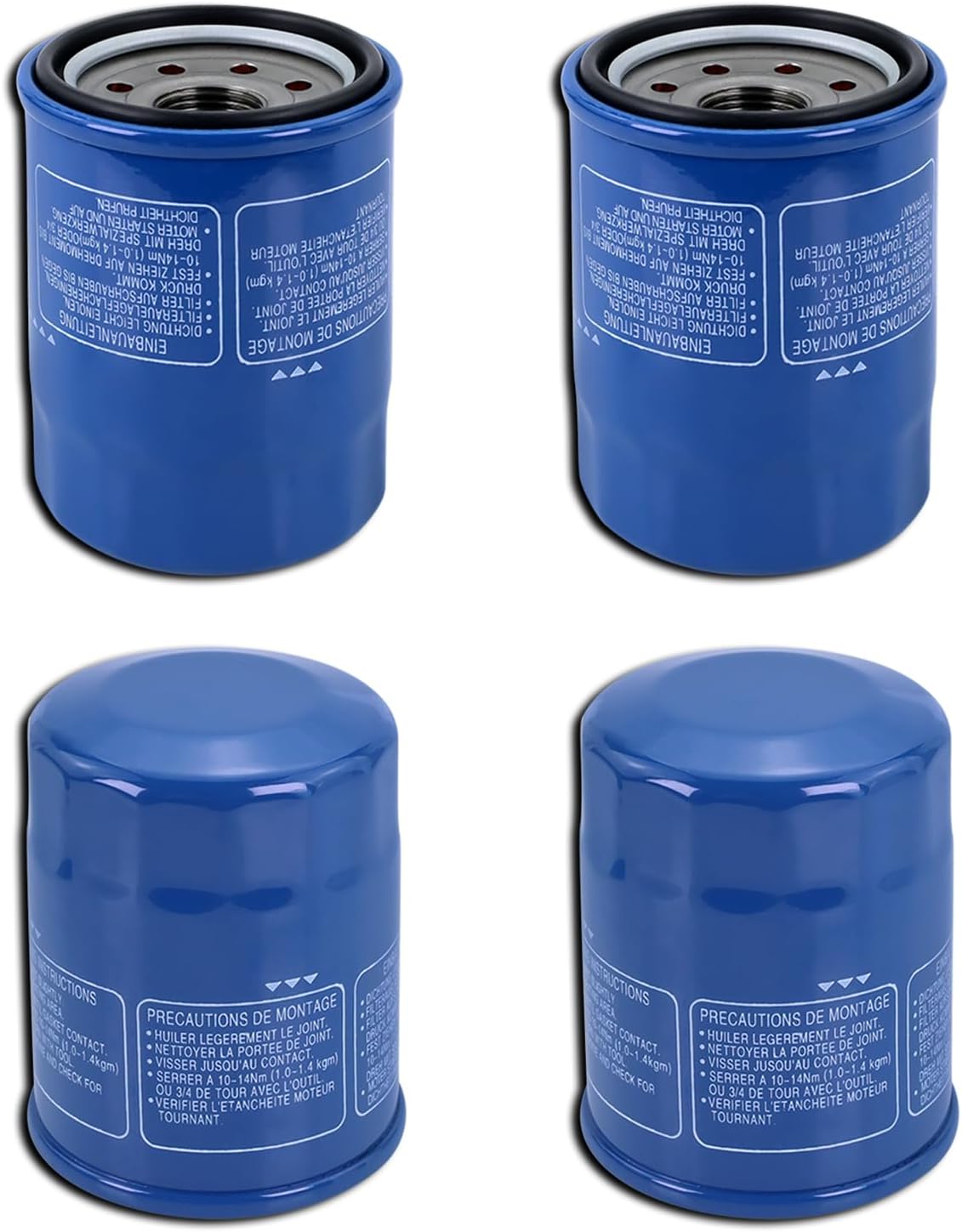 Kefly 15400-PLM-A02 Engine Oil Filters Compatible with Honda Accord CR-V Civic Acura, Replaces 15400-RTA-003, 15400-PR3-003 (4 Pcs)