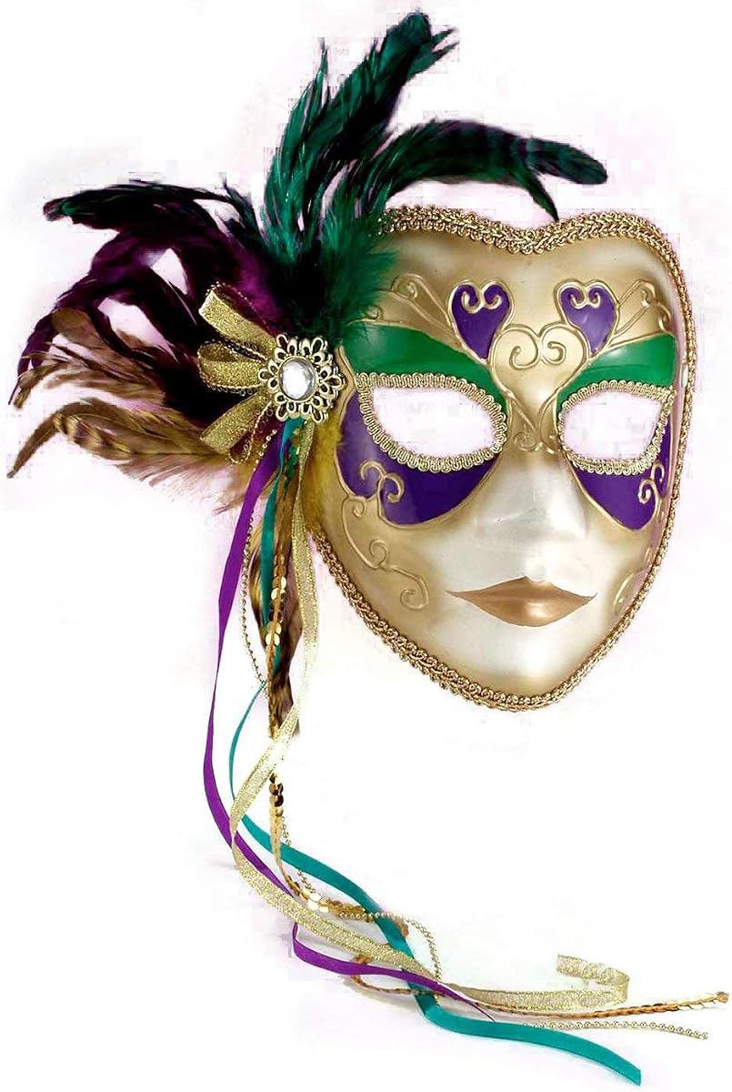 Mascarada de Mardi Gras Máscara femenina veneciana completa