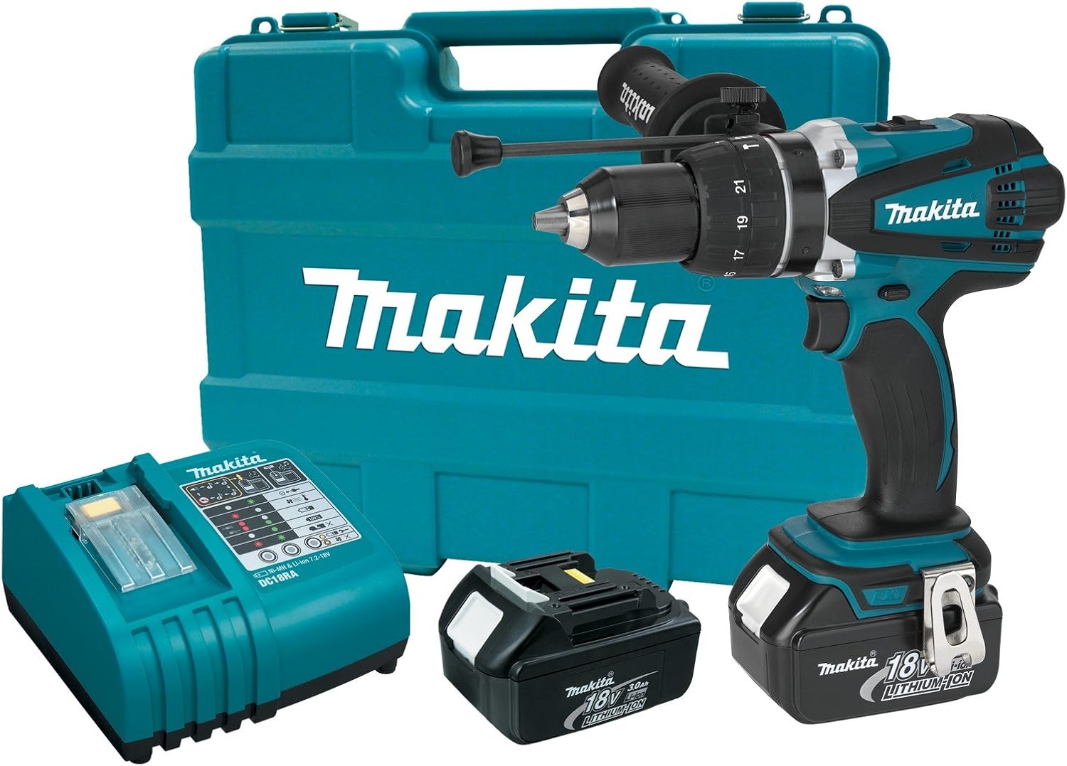 Makita LXPH03 18V LXT® Lithium-Ion Cordless 1/2" Hammer Driver Drill Kit