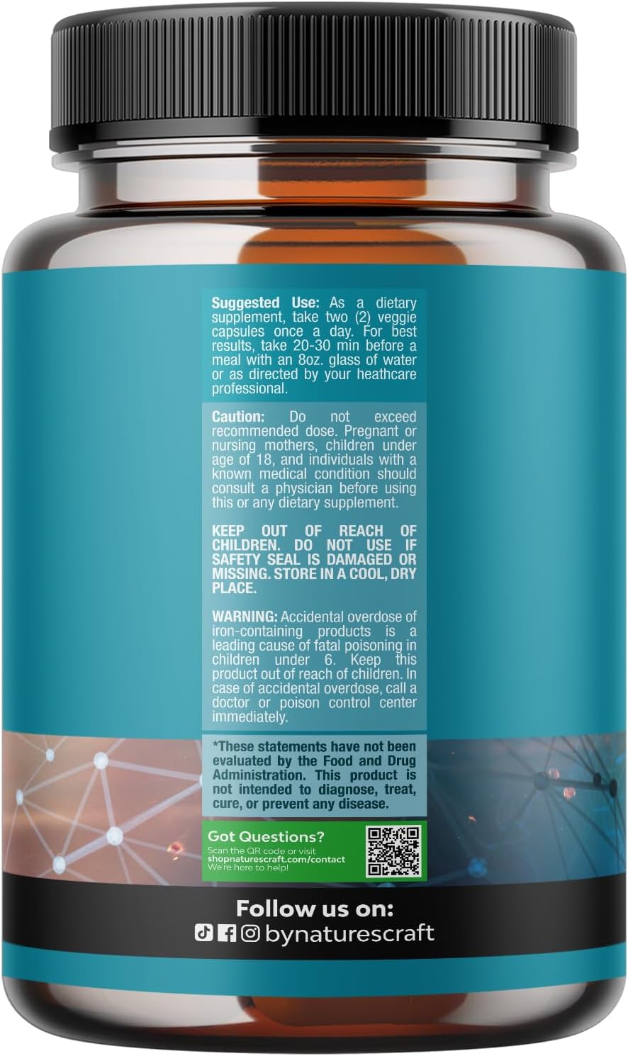 Nootropic Brain Supplement for Memory and Focus Enhancement - Vitamins for Mental Health & Clarity with VIT A, B6, Riboflavin, Niacin, Thiamin & Folate - Cognitive Complex for Mind Vitality - 60 Ct - Image 2