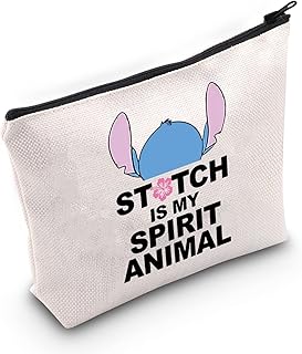 LEVLO Funny Cartoon Character Fans Movie Cosmetic Make up Bag Hawaiian Trip Gift Inspired Makeup Zipper Pouch Bag, My Spirit Animal,