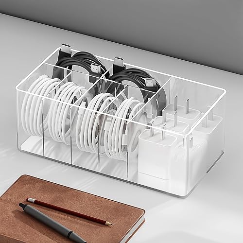 Organizador de almacenamiento de cables de carga, fácil almacenamiento sin lazos, organizador de cables de carga, cajas de organización de cables, 1