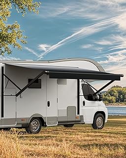 VEVOR Motorized RV Awning Complete Kit, 20' Retractable Awning with Alum...