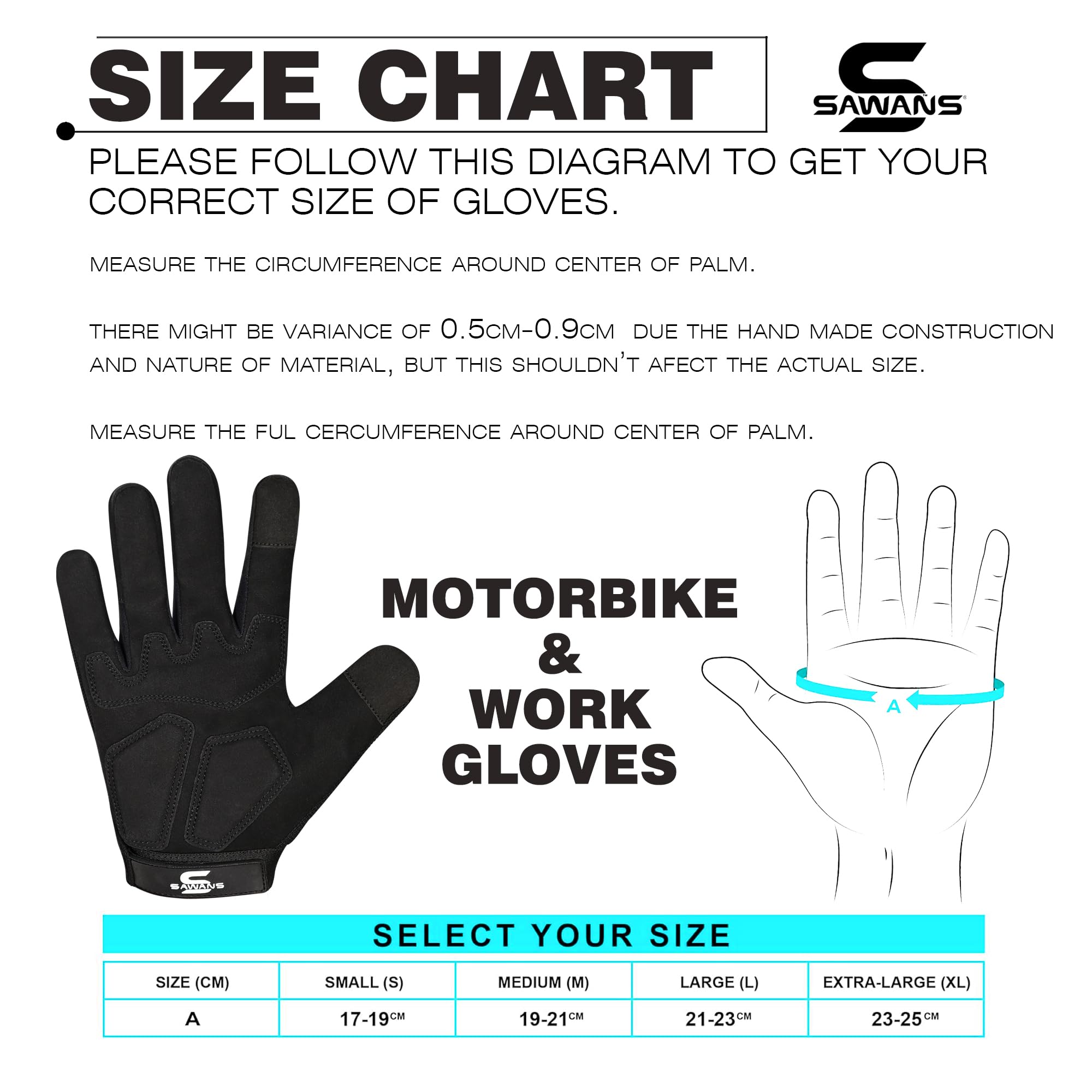 SAWANS Gants Moto écran Tactile Homme Plein air