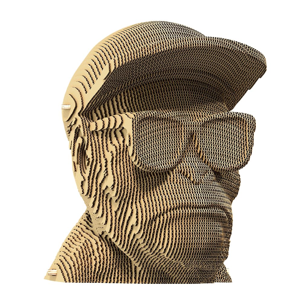 Singe Ne Rien Voir Puzzle 3D en Carton – Maquette à Monter | 95 Pièces, 16 × 15 × 12 cm – Kit Sculpture DIY à Peindre, Matériaux Recyclés, Ados & Adultes, Idée Cadeau Déco