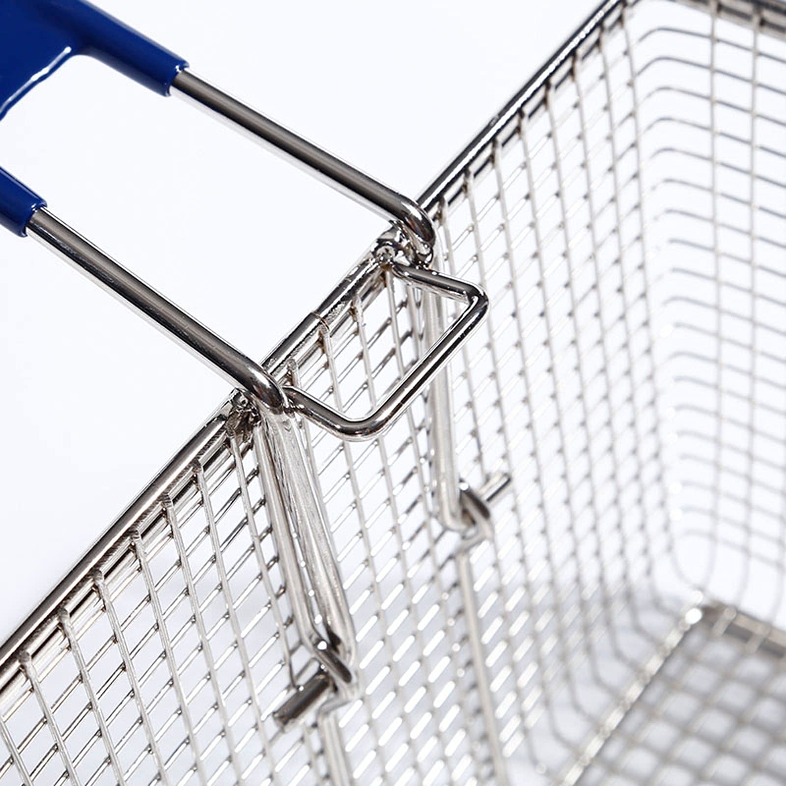 Cesta para freír Profunda de Acero Inoxidable, Cesta para freír Cuadrada, Cesta para freír con Mango Largo, Cesta para freír Reutilizable, Marco para Papas Fritas, Espumadera, Red