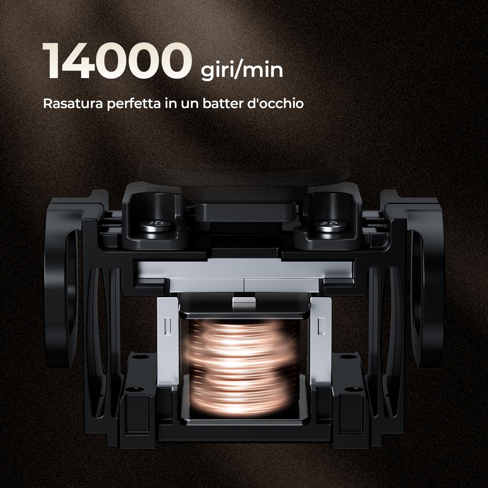 Yoose MINI 5 Rasoio Elettrico barba Uomo a Lamina, Regolabarba Professionale Ricaricabile Wet&Dry IPX7 Water Resistance