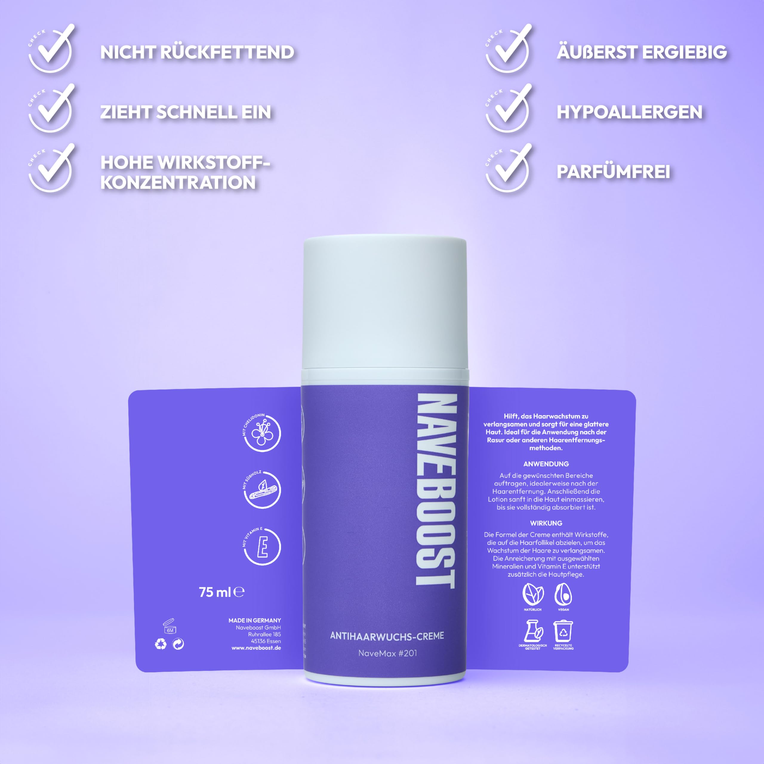 Crème anti-pousse des poils Kelisoft™ réglisse Chelidonine vitamines après rasage épilation