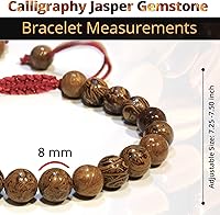 Vista 87 de Adjustable Crystal Bracelet – Gemstone Bead Bracelet with Adjustable Macrame String – Chic Gemstone Bracelet for Men and Women – 8mm Round Healing