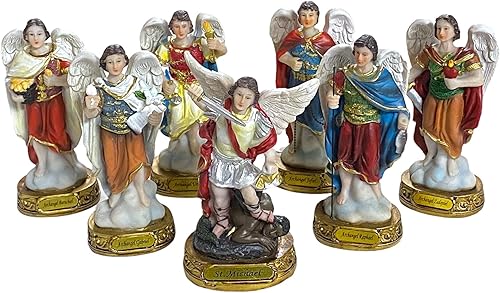 Miniatura 3 de 7 estatuas de arcángeles figura 5 pulgadas Siete Arcangeles Set completo completo Figuras