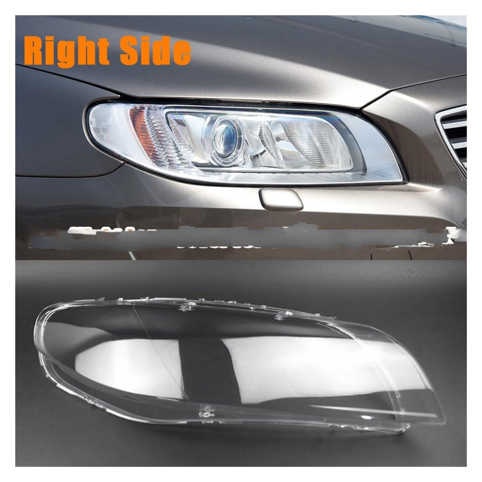 Delantero Faro Delantero Shell Cubierta De Lente De Faro Delantero para Volvo S80 S80L 2008-2015 Izquierda Y Derecha Transparente