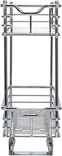 Vista 93 de Household Essentials Glidez - Organizador multiusos de acero cromado extraíble y deslizante para utensilios de cocina y utensilios para hornear