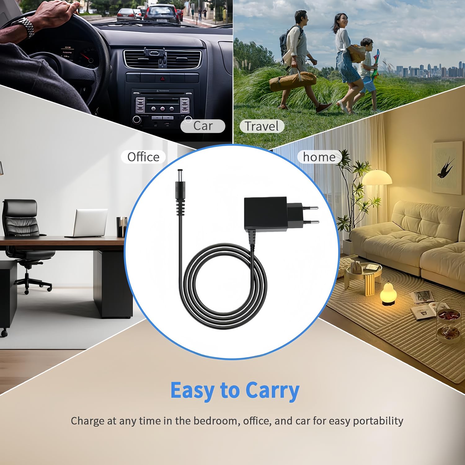 6V 1A zasilacz sieciowy Power Adapter, uniwersalny adapter sieciowy AC DC adapter do elektroniki domowej, transformator zasilacza falownika z 8 wtyczkami DC, uniwersalny zasilacz AC DC do