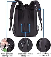 Vista 5 de FORICH Mochila enfriadora a prueba de fugas, aislada, impermeable, ligera, suave, para la playa, para hombres y mujeres, para trabajo, almuerzo
