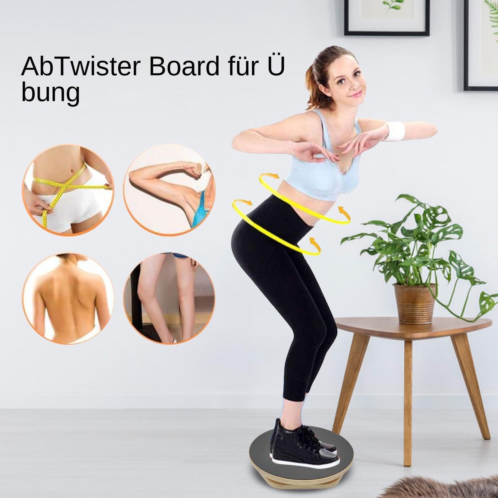 Esercizio Twist per la vita, Balance Waist Twister in legno, dimagrante addominale, disco girevole portatile per dimagrire