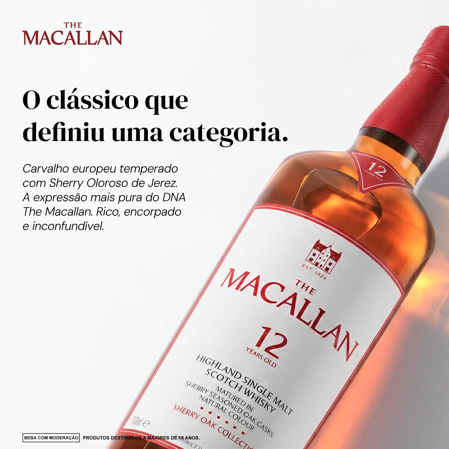 Macallan Sherry Oak 12 Años Whisky Single Malt Escocés 70cl,El
