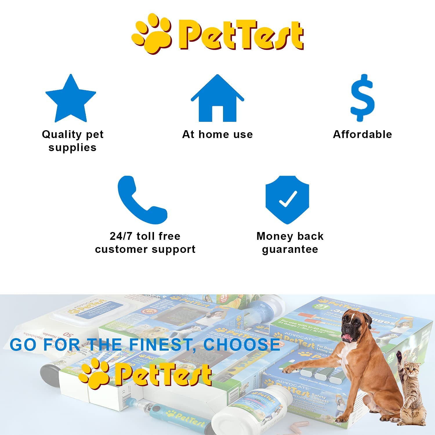 Buy PetTest Red Dot Blood Glucose Monitoring System for Dogs and Cats