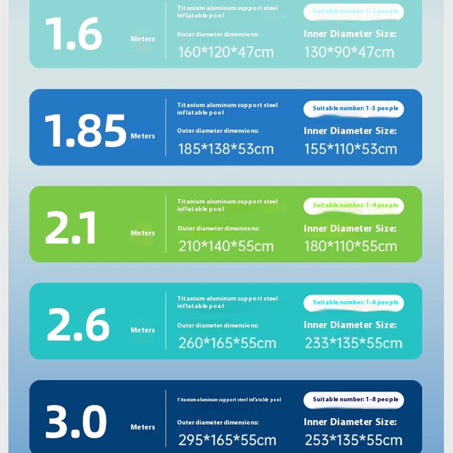 Generic Foldable Pool, Outdoor Backyard Pool, Foldable Non-Inflatable Kids' and Adults' Outdoor Swimming Pool, Foldable Pool, Dog Swimming Pool, Portable Kiddie Pool, 2.6 Meters, TR3NG46OY3L38LNQ