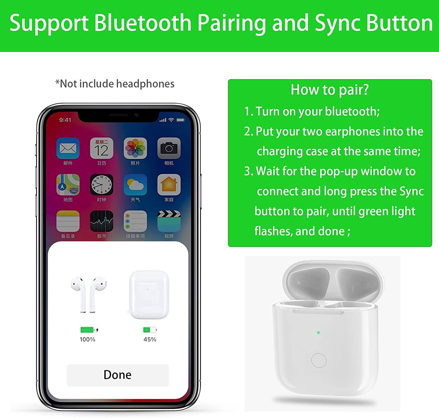 Amazon.com: Wireless Charging Case Replacement for AirPods 1