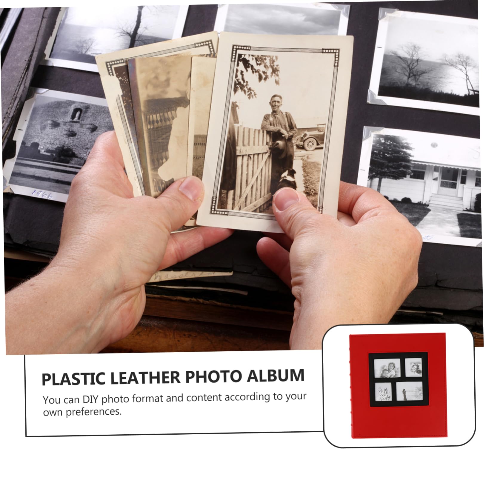 Ciieeo Álbum de Fotos de Gran Capacidad Álbum Hecho Mano para Fotos para Guardar Recuerdos el Hogar y Organizar