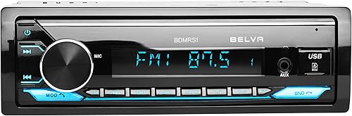 Miniatura 2 de Belva BDMRS1 Solo DIN Bluetooth Receptor estéreo para coche con delantero/trasero