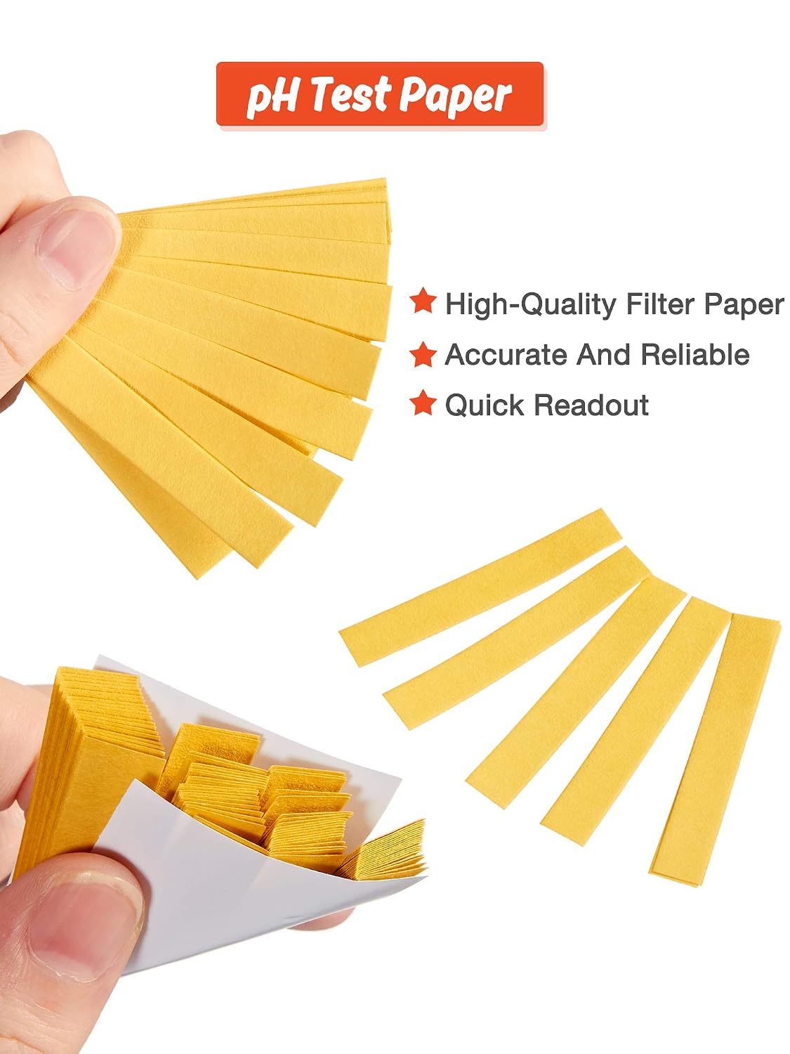 400 Pieces Test Paper pH Test Strips Litmus Test Paper Universal pH Testing Kits 1-14 pH Test Paper Strips for Water, Pool, Aquarium, Soil Testing